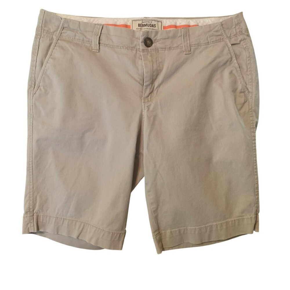 VTG Y2K GAP Women’s Beige Shorts Bermuda‎ Sz 32" Waist Preppy Resort Chinos Golf